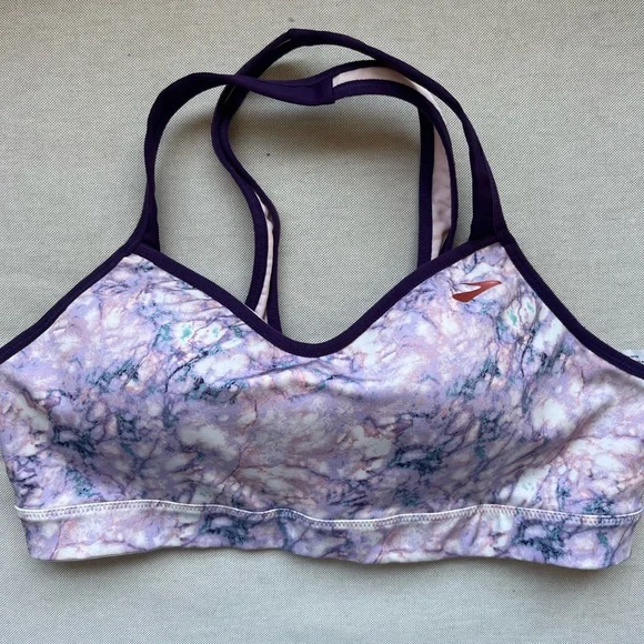 Brooks marbled purple sports bra - Picture 3 of 4